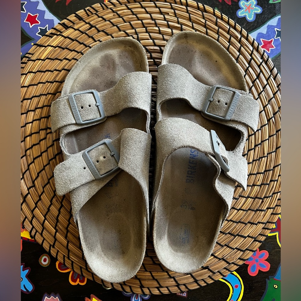 Birkenstock Suede Arizona Sandals, Sz. 39